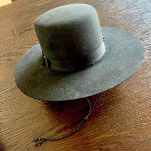 Charlie One Horse Custom black felt hat -7 3/8